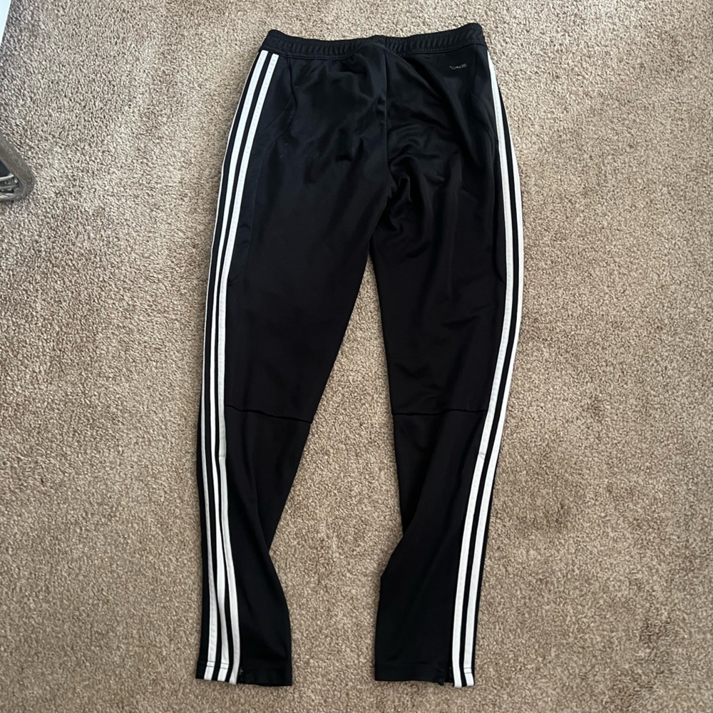 Adidas Black and White Sweatpants with Iconic Stripes - Picture 7 of 7